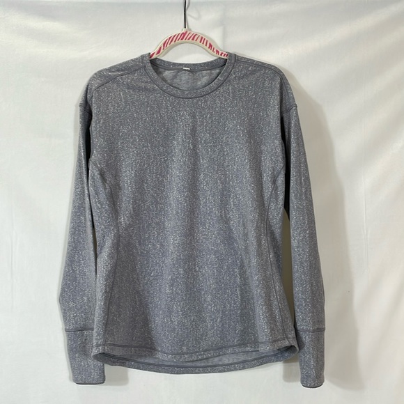 lululemon athletica Tops - Lululemon Long Sleeve Shirt Top 10 Gray Winter Weight Warmth EUC